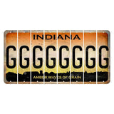 Indiana Amber Wave Cut License Plate Strips (Set of 8) G