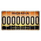 Indiana Amber Wave Cut License Plate Strips (Set of 8) O