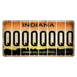 Indiana Amber Wave Cut License Plate Strips (Set of 8) Q