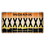 Indiana Amber Wave Cut License Plate Strips (Set of 8) X