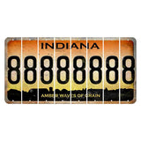 Indiana Amber Wave Cut License Plate Strips (Set of 8) 8