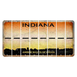Indiana Amber Wave Cut License Plate Strips (Set of 8) Hyphen