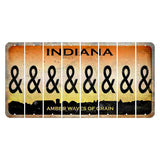 Indiana Amber Wave Cut License Plate Strips (Set of 8) And Sign