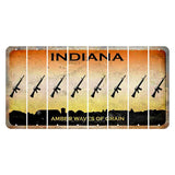 Indiana Amber Wave Cut License Plate Strips (Set of 8) Rifle