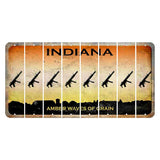 Indiana Amber Wave Cut License Plate Strips (Set of 8) Submachine Gun