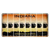 Indiana Amber Wave Cut License Plate Strips (Set of 8) Beer Mug