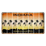 Indiana Amber Wave Cut License Plate Strips (Set of 8) Palm Trees