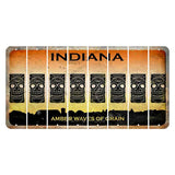 Indiana Amber Wave Cut License Plate Strips (Set of 8) Tiki
