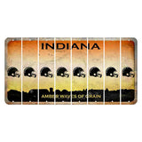 Indiana Amber Wave Cut License Plate Strips (Set of 8) Football Helmet