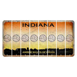 Indiana Amber Wave Cut License Plate Strips (Set of 8) Volleyball