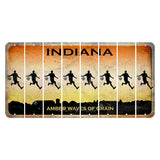 Indiana Amber Wave Cut License Plate Strips (Set of 8) Soccer Player