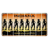 Indiana Amber Wave Cut License Plate Strips (Set of 8) Cowgirl