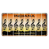 Indiana Amber Wave Cut License Plate Strips (Set of 8) Music Note