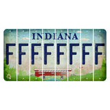Indiana Recycle Cut License Plate Strips (Set of 8) F