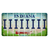 Indiana Recycle Cut License Plate Strips (Set of 8) I