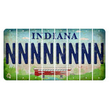 Indiana Recycle Cut License Plate Strips (Set of 8) N