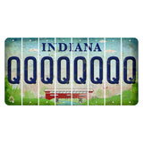 Indiana Recycle Cut License Plate Strips (Set of 8) Q
