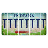 Indiana Recycle Cut License Plate Strips (Set of 8) T