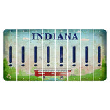 Indiana Recycle Cut License Plate Strips (Set of 8) Exclamation Point