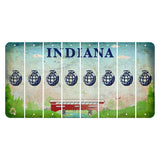 Indiana Recycle Cut License Plate Strips (Set of 8) Grenade