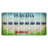 Indiana Recycle Cut License Plate Strips (Set of 8) Trailer
