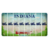 Indiana Recycle Cut License Plate Strips (Set of 8) Camper