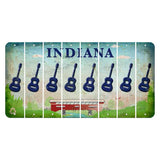 Indiana Recycle Cut License Plate Strips (Set of 8) Guitar