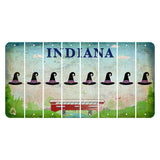 Indiana Recycle Cut License Plate Strips (Set of 8) Witches Hat