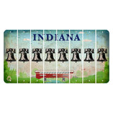 Indiana Recycle Cut License Plate Strips (Set of 8) Liberty Bell