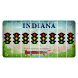 Indiana Recycle Cut License Plate Strips (Set of 8) Traffic Light