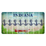 Indiana Recycle Cut License Plate Strips (Set of 8) Boat Anchor
