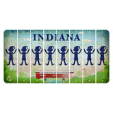 Indiana Recycle Cut License Plate Strips (Set of 8) Elf