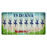Indiana Recycle Cut License Plate Strips (Set of 8) Ballerina Dancer