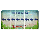 Indiana Recycle Cut License Plate Strips (Set of 8) Buffalo