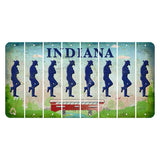 Indiana Recycle Cut License Plate Strips (Set of 8) Cowboy - Leaning