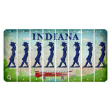 Indiana Recycle Cut License Plate Strips (Set of 8) Cowgirl - Leaning