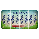 Indiana Recycle Cut License Plate Strips (Set of 8) Music Note