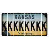 Kansas To The Stars Cut License Plate Strips (Set of 8) K