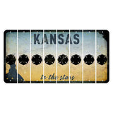 Kansas To The Stars Cut License Plate Strips (Set of 8) Fire Badge