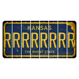 Kansas The Wheat State Cut License Plate Strips (Set of 8) R