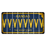 Kansas The Wheat State Cut License Plate Strips (Set of 8) V