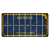 Kansas The Wheat State Cut License Plate Strips (Set of 8) Hyphen