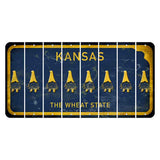 Kansas The Wheat State Cut License Plate Strips (Set of 8) Gnome