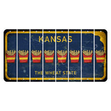 Kansas The Wheat State Cut License Plate Strips (Set of 8) French Fries