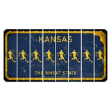 Kansas The Wheat State Cut License Plate Strips (Set of 8) Soccer Player