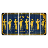 Kansas The Wheat State Cut License Plate Strips (Set of 8) Police Officer