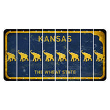 Kansas The Wheat State Cut License Plate Strips (Set of 8) Elephant