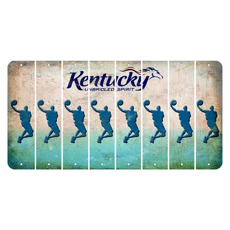 Kentucky Unbridled Spirit Cut License Plate Strips (Set of 8) Basketball Player