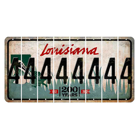 Louisiana 200 Years Cut License Plate Strips (Set of 8) 4