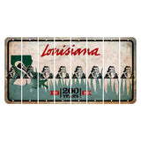 Louisiana 200 Years Cut License Plate Strips (Set of 8) Santa Claus